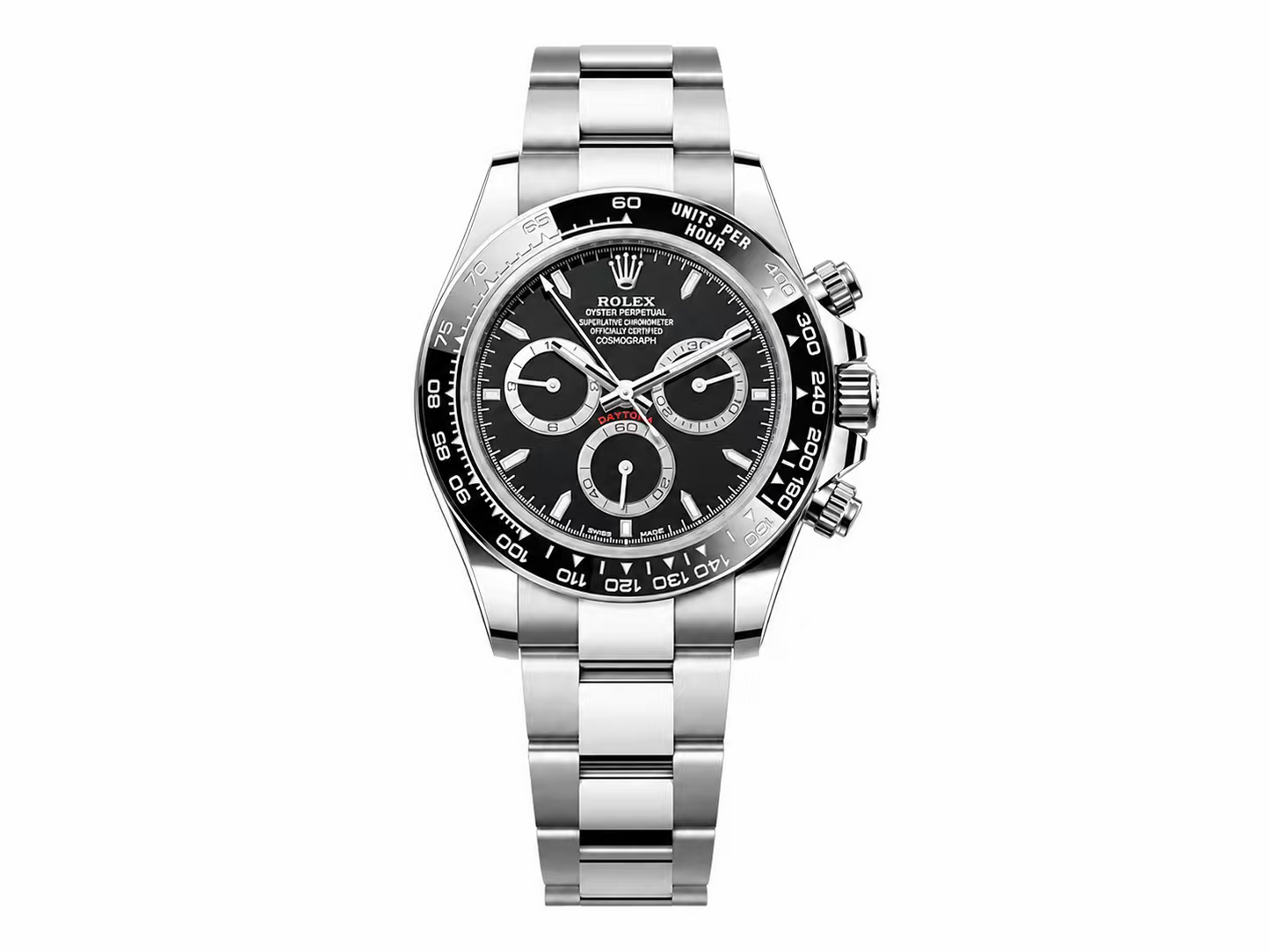 Rolex Daytona 126500 1:1 Best Edition 904L Steel Black Dial on SS Braclet DD4131