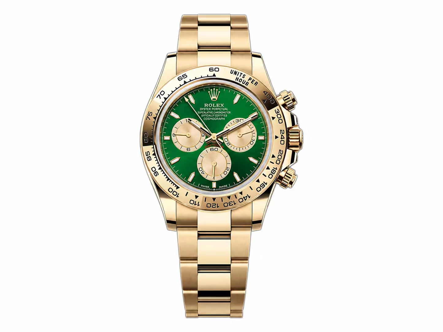 Daytona 126508 1:1 Best Edition 904L Steel Green/YG Dial on YG Bracelet DD4131 (Weighted)