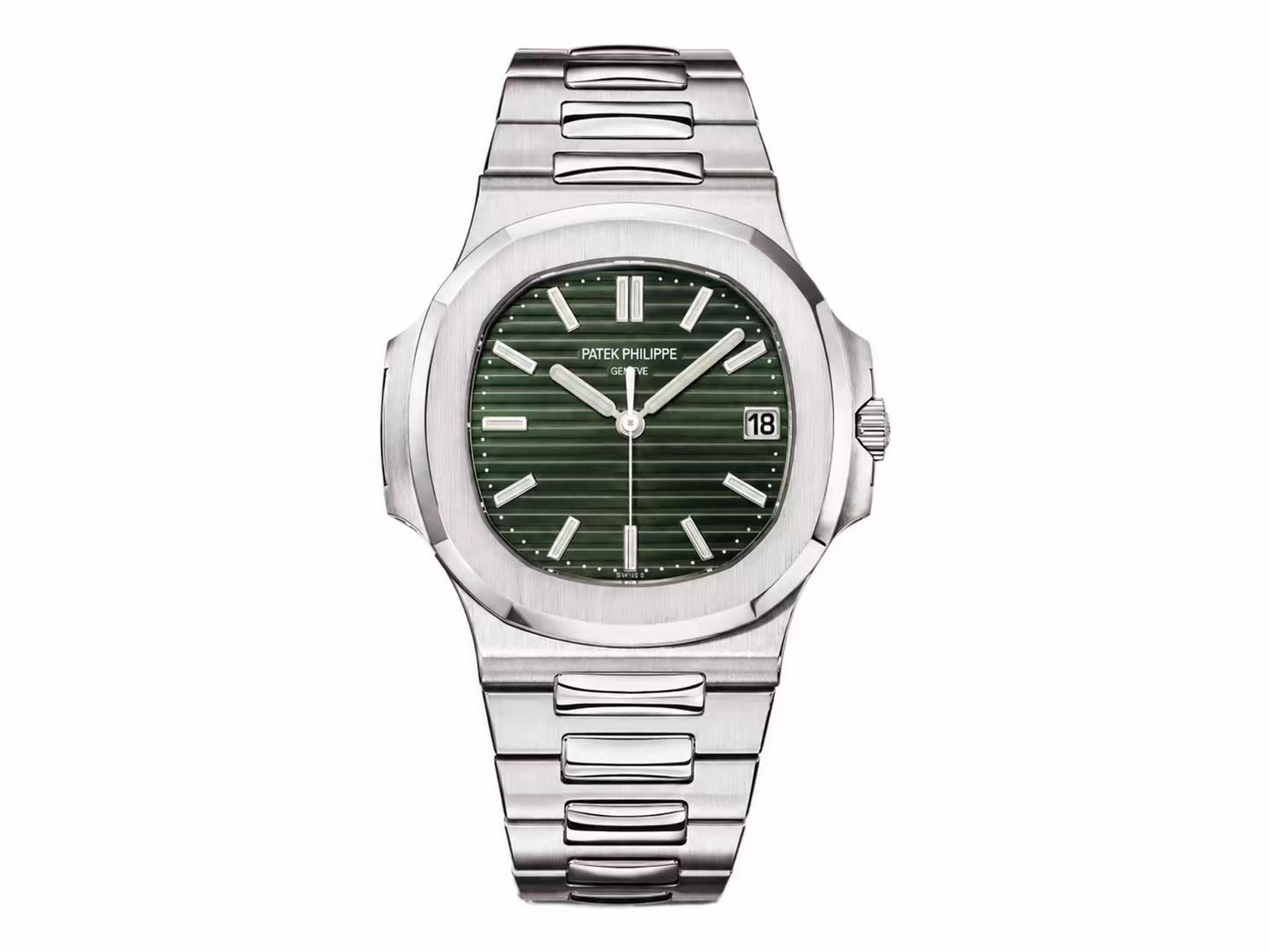 Patek Philippe Nautilus 5711 1:1 Best Edition Green Textured Dial on SS Bracelet DD330 Super Clone