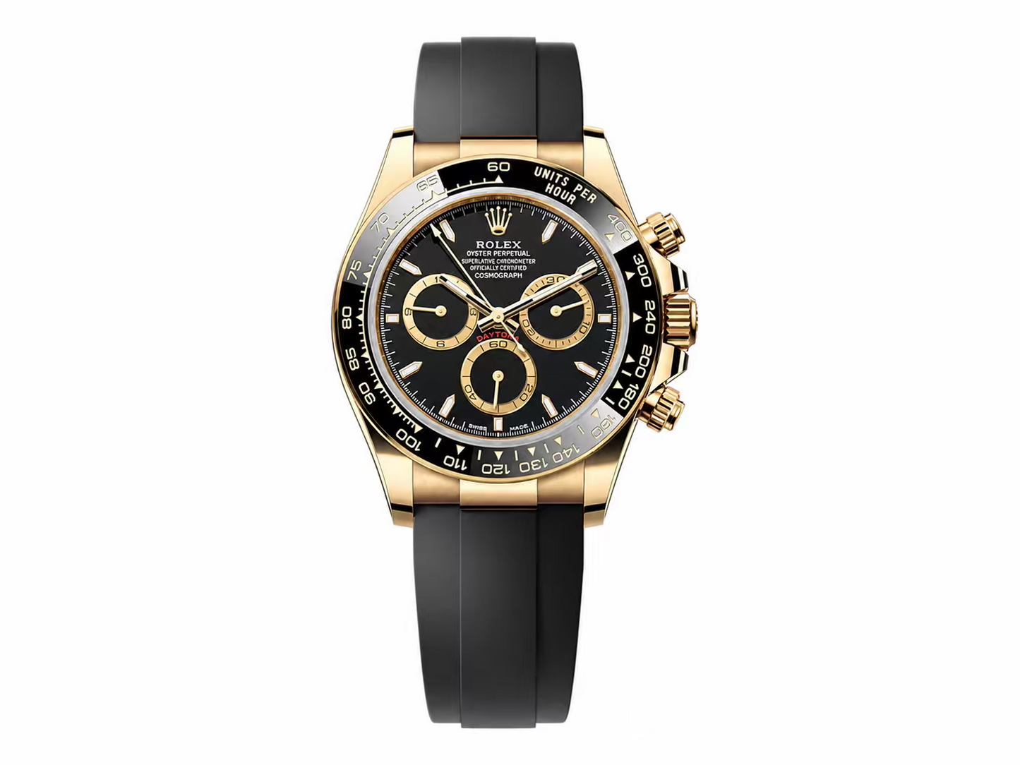 Rolex Daytona 126518 1:1 Best Edition Black Dial on Oysterflex Strap DD4131 (Weighted)