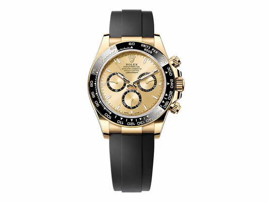 Rolex Daytona 126518 1:1 Best Edition YG/Black Dial on Oysterflex Strap DD4131(Weighted)