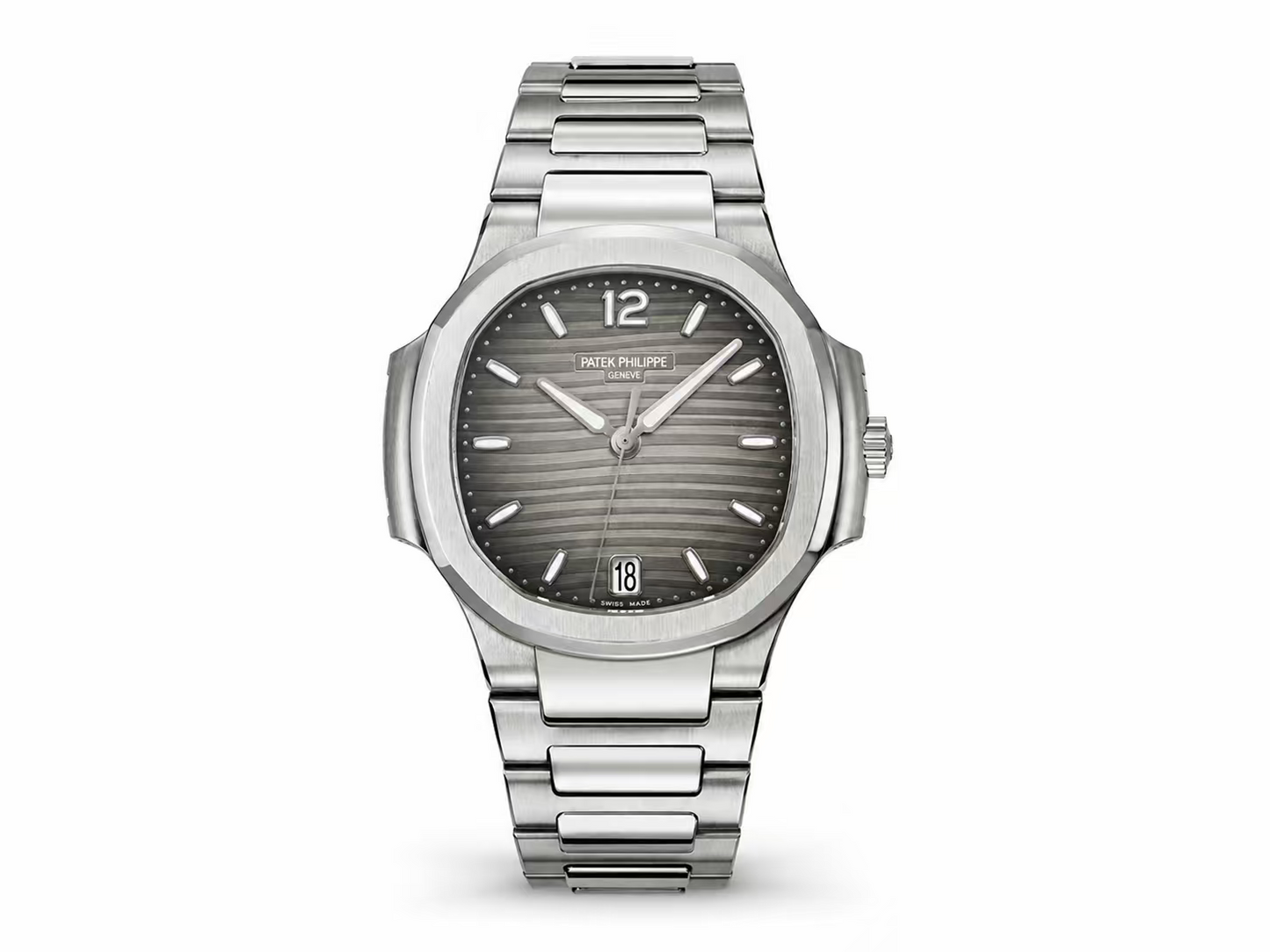 Patek Philippe Nautilus 7118 Ladies 1:1 Best Edition Gray Dial on SS Bracelet A324 Super Clone