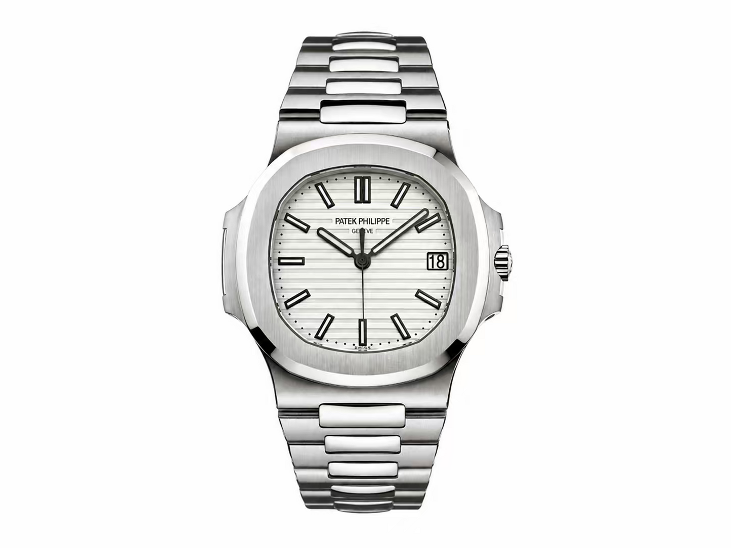 Patek Philippe Nautilus 5711 1:1 Best Edition White Textured Dial on SS Bracelet DD324 Super Clone