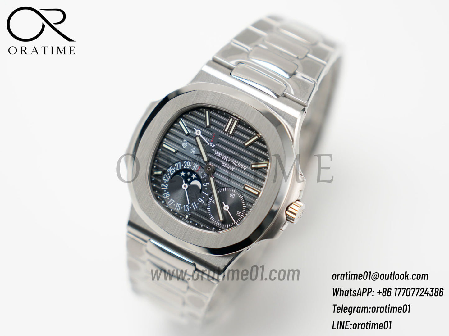 Patek Philippe Nautilus 5712 SS 1:1 Best Edition Blue Dial on SS Bracelet PPF240 Super Clone