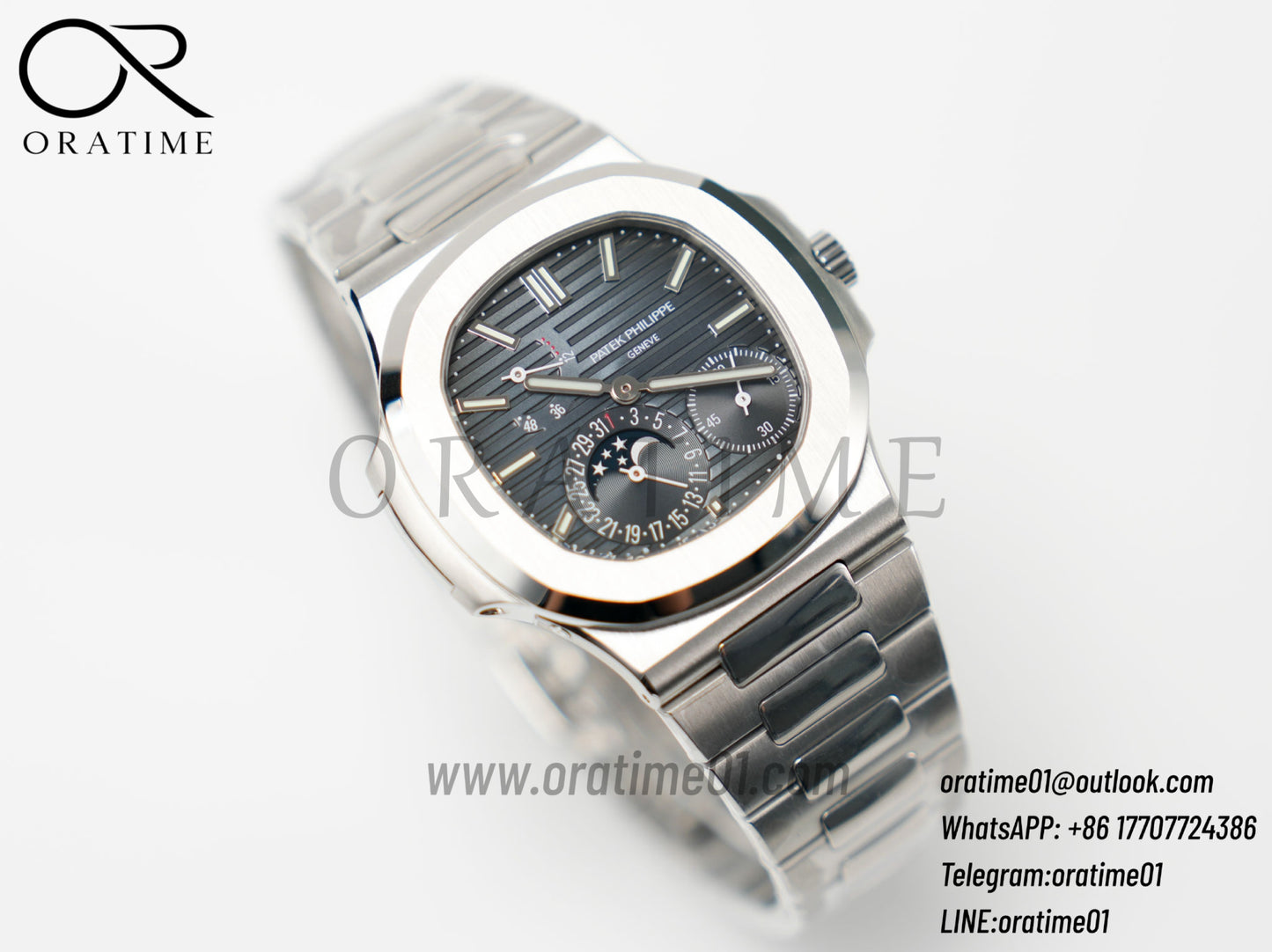 Patek Philippe Nautilus 5712 SS 1:1 Best Edition Blue Dial on SS Bracelet PPF240 Super Clone