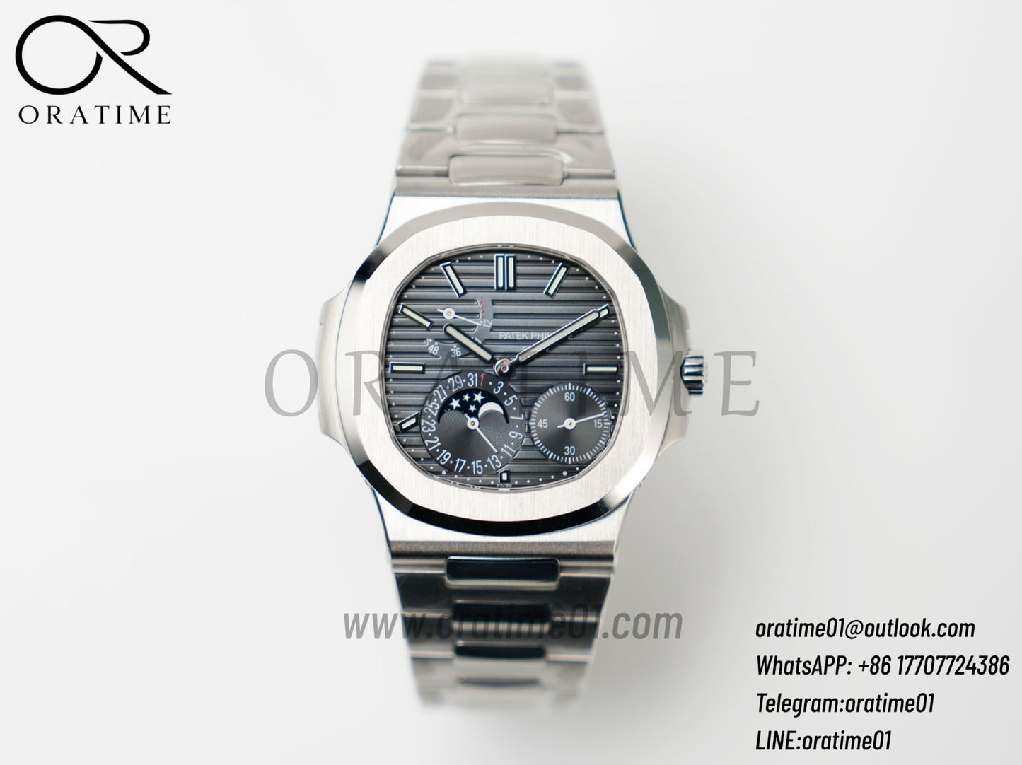 Patek Philippe Nautilus 5712 SS 1:1 Best Edition Blue Dial on SS Bracelet PPF240 Super Clone