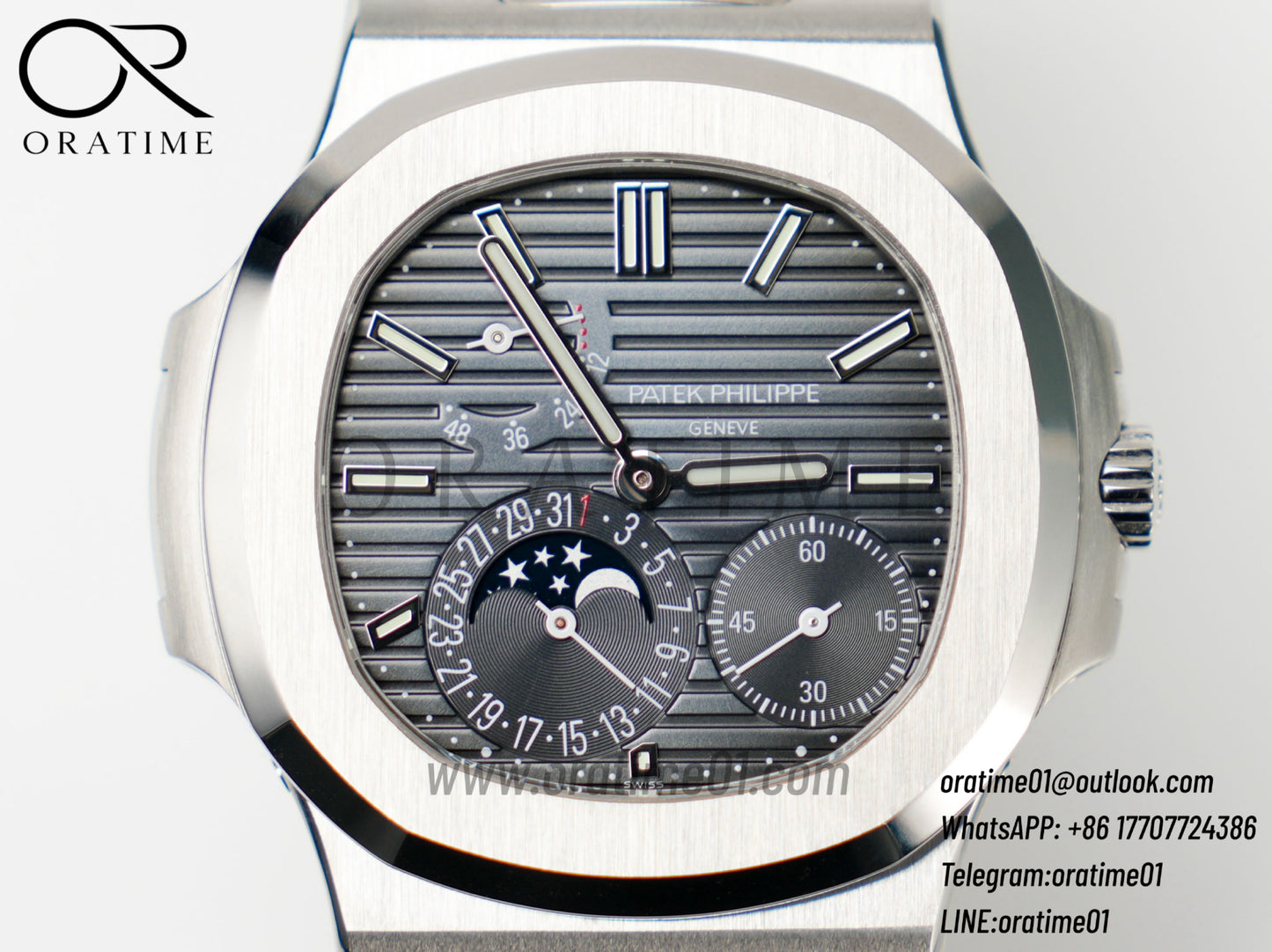 Patek Philippe Nautilus 5712 SS 1:1 Best Edition Blue Dial on SS Bracelet PPF240 Super Clone